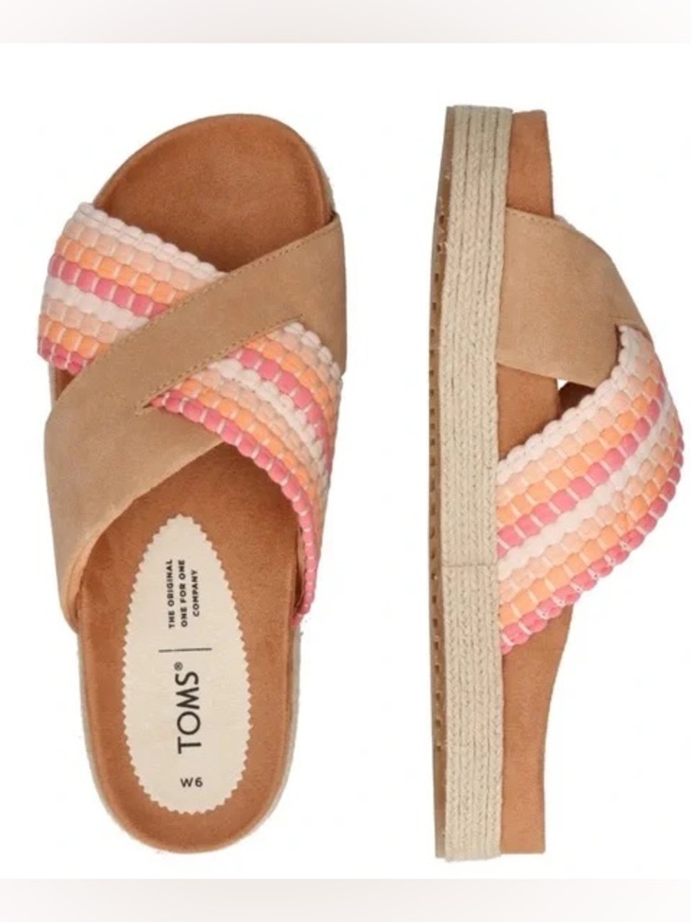 Toms Paloma Honey suede woven trim sandals